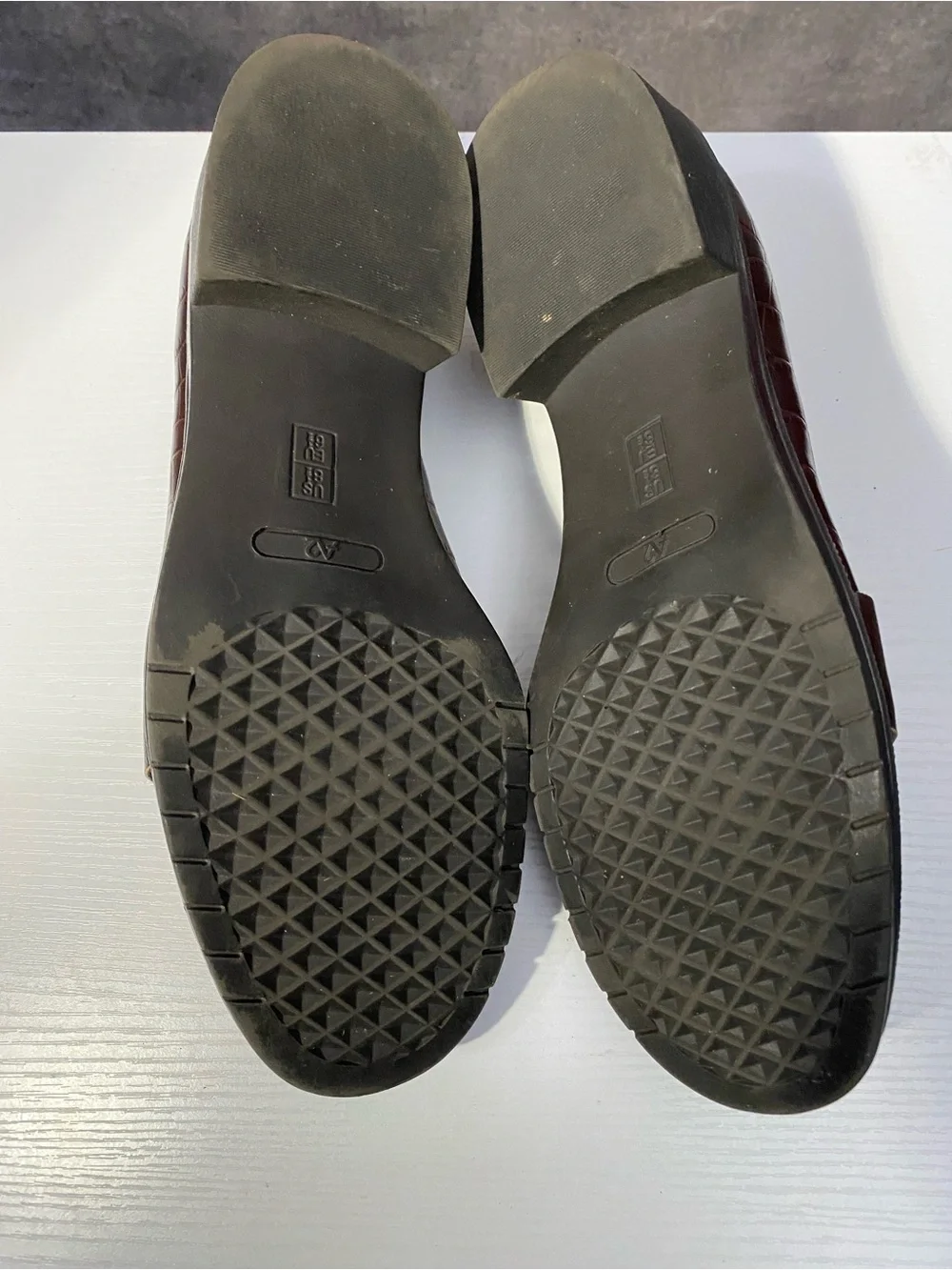 A2 by Aerosoles Dark Brown Croc Embossed Horsebit Loafers